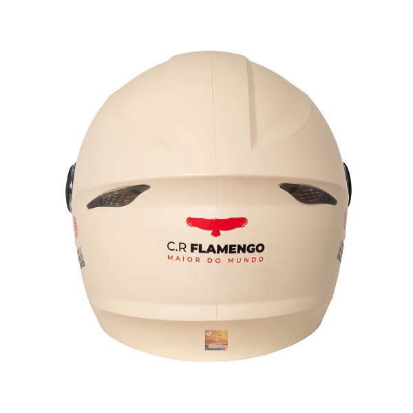 Capacete Moto Aberto Joy 23 San Marino Street By Taurus Flamengo Maior Do Mundo Oficial Lançamento - Bege