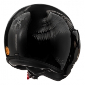 Capacete Moto Custom Peels Mirage F21 F-21 Sword Caveira Aviador C/ 2 Viseiras Queixeira Removível