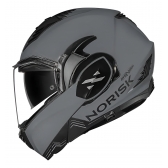 Capacete Moto Robocop Norisk Avenger Articulado 180 Graus C/ Óculos Interno Lançamento - Nardo Cinza