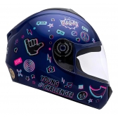 Capacete Moto Infantil Criança Fly Young Live Azul Preto Vermelho C/ Selo Inmetro Masculino Feminino - Azul