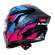 Capacete Moto LS2 FF358 Classic Pro Airline Draze Roxo Rosa Azul C/ Spoiler Masculino Feminino