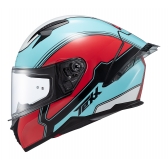 Capacete Moto Gp Esportivo Texx Raptor Hornet C/ Spoiler + Viseira Extra Masculino Feminino - Vermelho / Azul