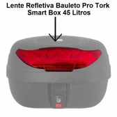 Lente Defletor Refletora Para Bau Bauleto Pro Tork Smart Box 45 Litros Refletiva Vermelha