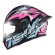 Capacete Esportivo Texx Raptor MotoGp Genesis C/ Spoiler + Viseira Extra Masculino Feminino - Azul Rosa
