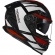 Capacete Moto Norisk Strada 2 Evoque Branco Preto Vermelho Esportivo C/ Aerofólio e Óculos Interno