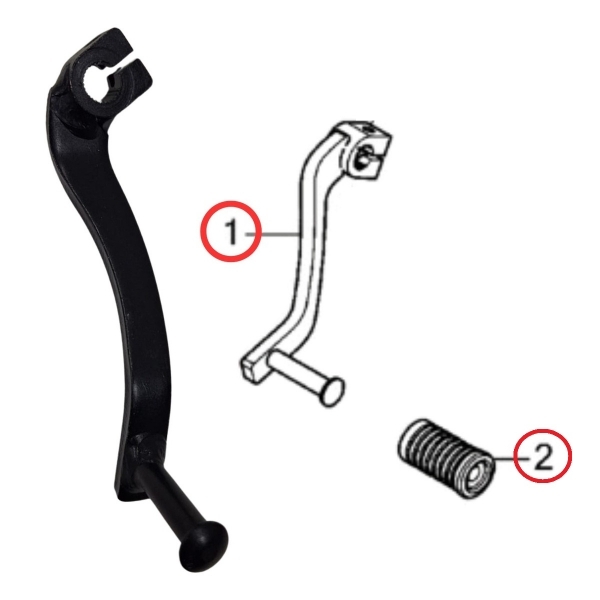 Pedal Câmbio Marcha Moto Sahara 300 2024 2025 2026 2027 C/ Borracha Original Honda 24710K3HB00