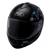 Capacete Moto Infantil Criança Fly Young Live Azul Preto Vermelho C/ Selo Inmetro Masculino Feminino - Preto