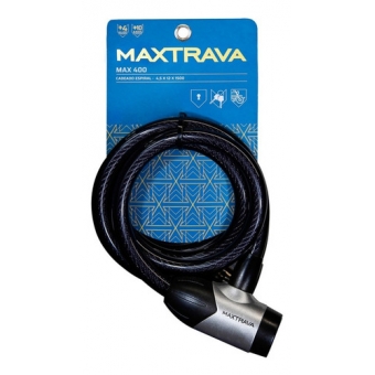 Cadeado Tranca Trava Capacete Bicicleta Bike Moto Max400 1,5m Max Trava