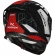 Capacete Moto Norisk Strada 2 Evoque Branco Preto Vermelho Esportivo C/ Aerofólio e Óculos Interno