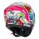 Capacete Moto Fechado Norisk Flow Trap Desenho Branco Rosa Feminino Masculino C/ Spoiler + Viseira