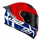 Capacete Moto LS2 FF358 Pro Classsic Tiempo Azul Vermelho C/ Spoiler Masculino Feminino Lançamento