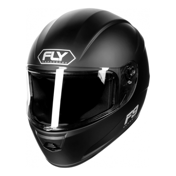 Capacete Moto Fechado Fly F9 Hg Classic Masculino Feminino Preto C/ Selo Inmetro - Preto Fosco