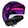 Capacete Moto Feminino Norisk Flow Pulse Roxo Rosa C/ Spoiler + Viseira Fume Extra