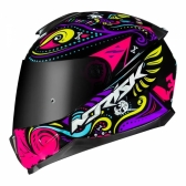Capacete Moto Norisk Razor Circus Preto Rosa Fechado Masculino Feminino Esportivo