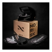 Capacete Norisk Razor Black Edition Preto Brilho C/ Aerofólio + Viseira Fumê Masculino Feminino