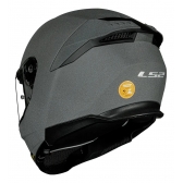 Capacete Moto Fechado Ls2 Ff808 Stream 2 Monocolor Cinza Concrete Esportivo C/ Óculos Interno