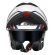 Capacete Moto Robocop Articulado LS2 FF908 Strobe 2 Phantom Branco Vermelho Escamoteável C/ Óculos
