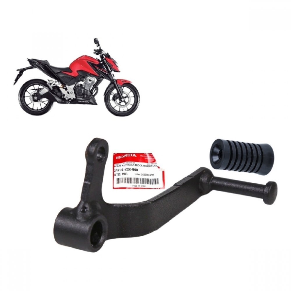 Pedal Câmbio Marcha Moto Cb 300 F Twister 2023 2024 2025 2026 C/ Borracha Original Honda 24701K2KB00