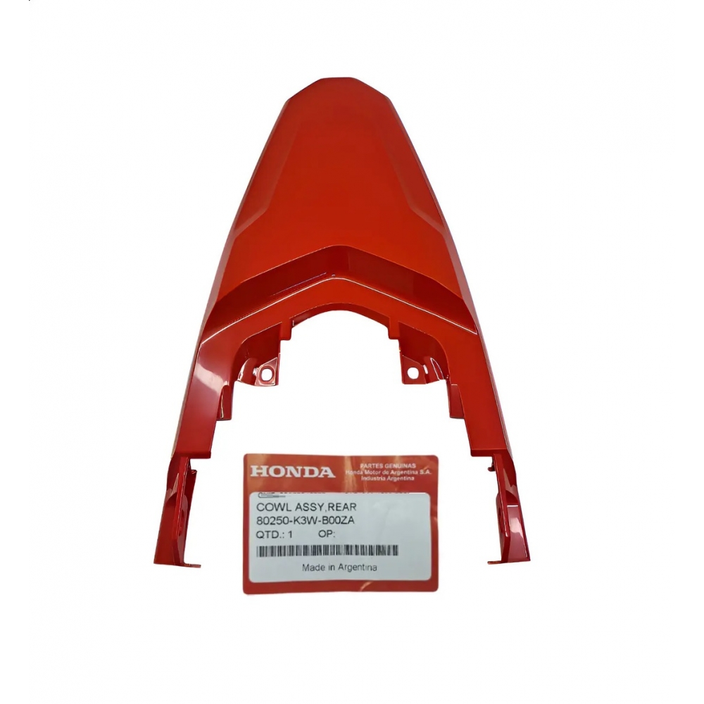 Rabeta Central Moto Xr 300 l Tornado 2025 2026 Carenagem Traseira Original Honda 80250K3WB00ZA
