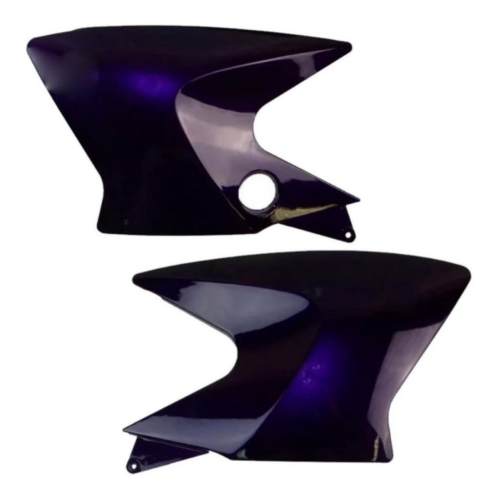 Par Carenagem Aba Lateral Tanque Moto Ybr Factor 125 Roxa 2010 2011 2012 Modelo Original
