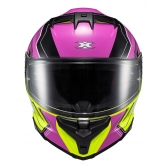 Capacete Moto Feminino Texx Kaiman Teaser Rosa Preto C/ Óculos Sol Interno E Narigueira Lançamento