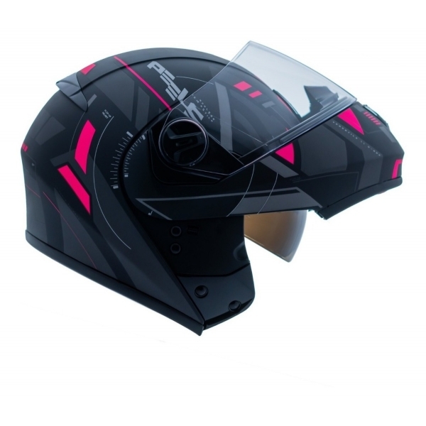 Capacete Feminino Moto Robocop Articulado Peels Urban U-Rb2 Dynamic Escamoteável C/ Óculos Interno