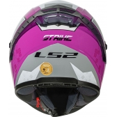 Capacete Moto LS2 FF358 Pro Classsic Striker Rosa Esportivo C/ Spoiler Masculino Feminino Lançamento