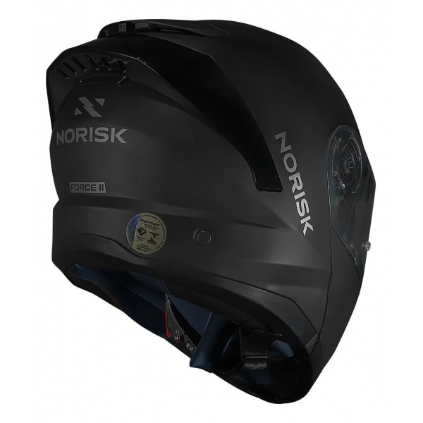 Capacete Moto Robocop Escamoteável Norisk Force 2 Preto Fosco Articulado C/ Óculos E Selo Inmetro