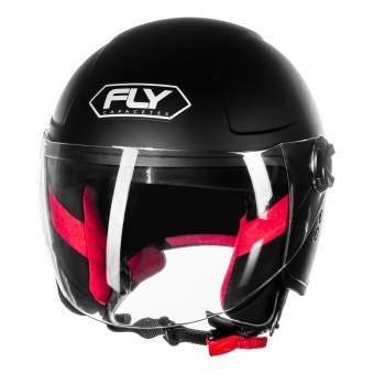 Capacete Moto Aberto Fly F17 F-17 Hg Jet Classic Masculino Feminino Preto C/ Selo Inmetro