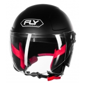 Capacete Moto Aberto Fly F17 F-17 Hg Jet Classic Masculino Feminino Preto C/ Selo Inmetro - Preto Fosco