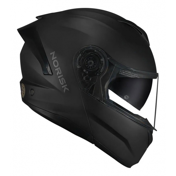 Capacete Moto Robocop Escamoteável Norisk Force 2 Preto Fosco Articulado C/ Óculos E Selo Inmetro