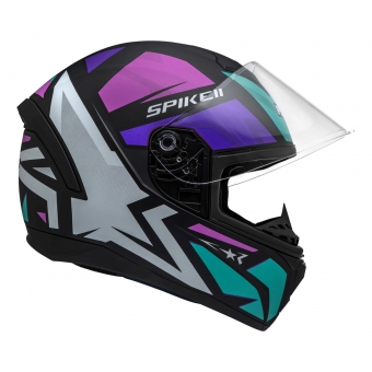 Capacete Moto Feminino Peels Spike 1St Ls Star 2 Estrela Roxo Rosa C/ Selo Inmetro Lançamento
