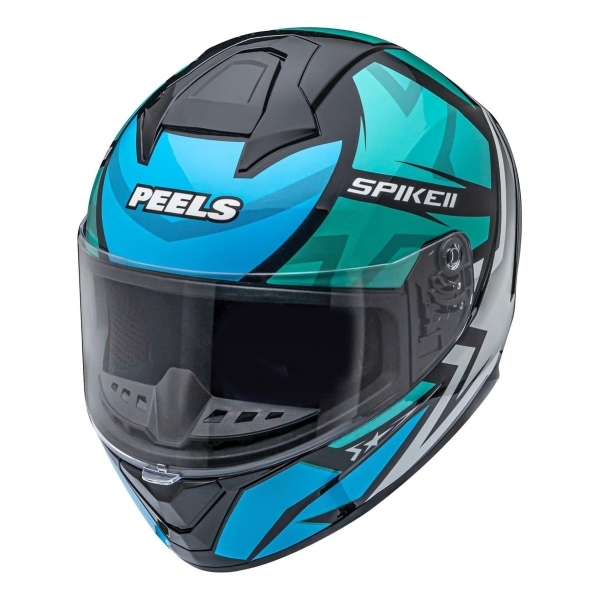 Capacete Moto Fechado Peels Spike Ls Star 2 St Preto Verde Esportivo Masculino Feminino