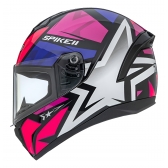 Capacete Moto Feminino Esportivo Peels Spike 1St Ls Star 2 Preto Rosa C/ Selo Inmetro - Brilho
