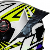 Capacete Moto Fechado Ls2 Ff358 Pro Classic Starwar Estellar Masculino Feminino C/ Spoiler Aerofólio - Preto Amarelo