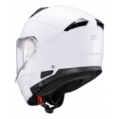 Capacete Moto Articulado Robocop Texx Kratos Classic Solid Escamoteável C/ Óculos - Branco Brilho