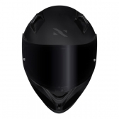 Capacete Moto Norisk Flow Monocolor Black Edition Preto C/ Spoiler + Viseira Fumê Lançamento