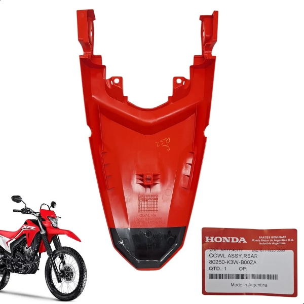 Rabeta Central Moto Xr 300 l Tornado 2025 2026 Carenagem Traseira Original Honda 80250K3WB00ZA
