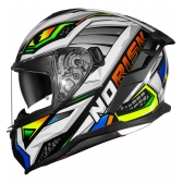 Capacete Moto Norisk Strada 2 Xdron Reptel C/ Aerofólio e Óculos Sol Interno Masculino Feminino