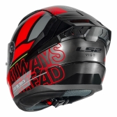 Capacete Moto LS2 FF810 Vigo Shift Jeans Preto Titanium Vermelho C/ Spoiler Masculino Feminino Lançamento
