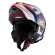 Capacete Moto Articulado Robocop Texx Kratos Nomade Bmw Branco Azul Escamoteável C/ Óculos