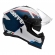 Capacete Moto Bieffe B-Trail Big Trail Bmw Delux Cross Azul Branco Vermelho C/ Óculos Sol Lançamento