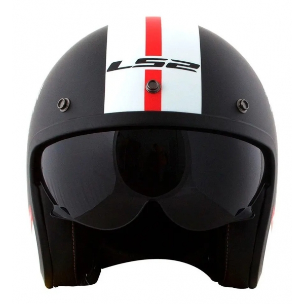 Capacete Aberto Ls2 Of599 Spitfire Inky Custom Vintage Retro Harley C/ Óculos Masculino Feminino
