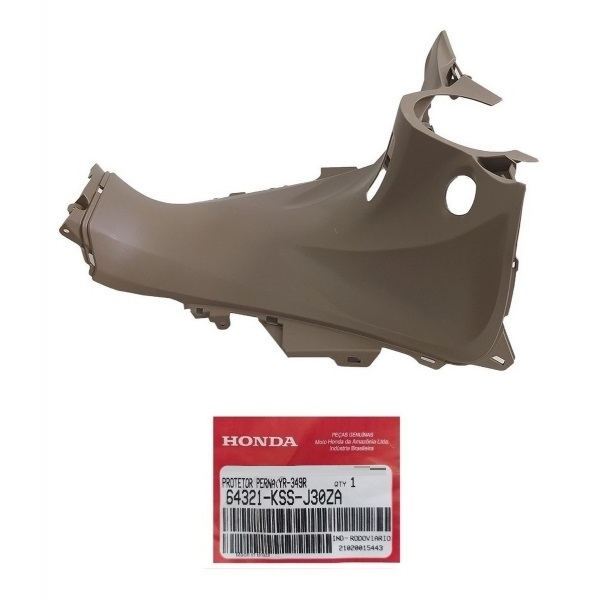 Carenagem Capa Protetor Pernas Central Moto Biz 125 2018 2019 2020 2021 2022 Bege Original Honda