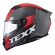 Capacete Moto Texx Kaiman Track Vermelho Preto Cinza C/ Óculos Sol Interno E Narigueira Lançamento