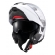 Capacete Moto Articulado Robocop Texx Kratos Classic Solid Escamoteável C/ Óculos - Branco Brilho