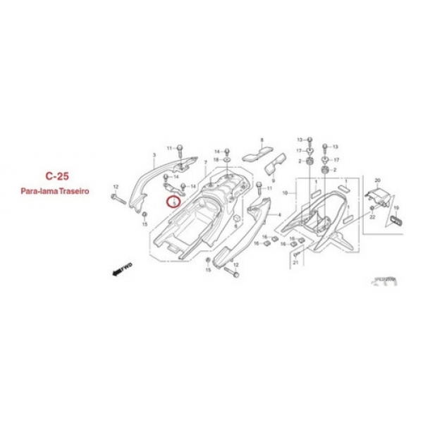 Gancho Trava Assento Banco Nxr Bros 150 09/14 Original Honda
