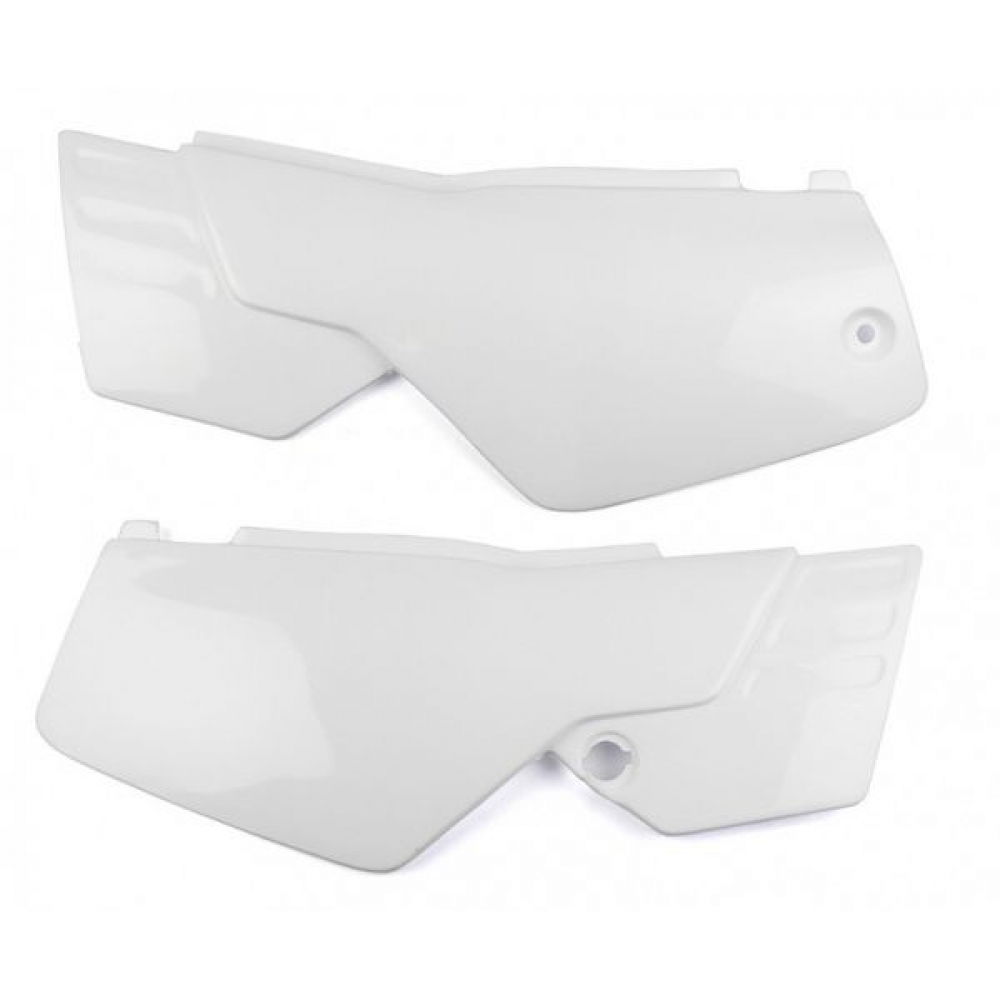 Par De Tampa Lateral Moto Dt 180 DTN 180 Dtz 180 Branca Carenagem Mod Original S/ Adesivo Paramotos