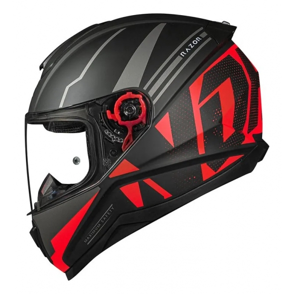 Capacete Moto Fechado Norisk Razor Full Preto Fosco Vermelho Masculino Feminino Esportivo Lançamento