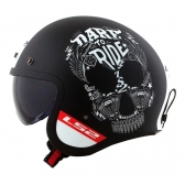 Capacete Aberto Ls2 Of599 Spitfire Inky Custom Vintage Retro Harley C/ Óculos Masculino Feminino